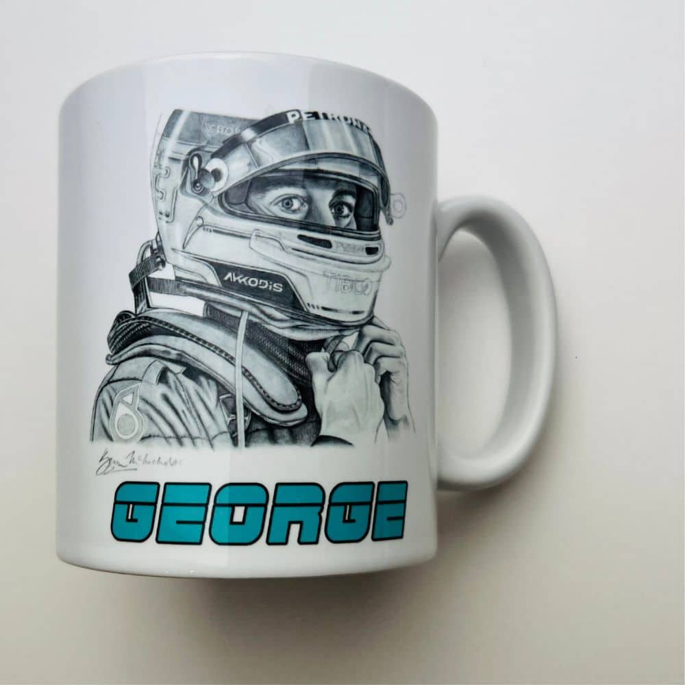 George Russell Mug by Kevin McNicholas