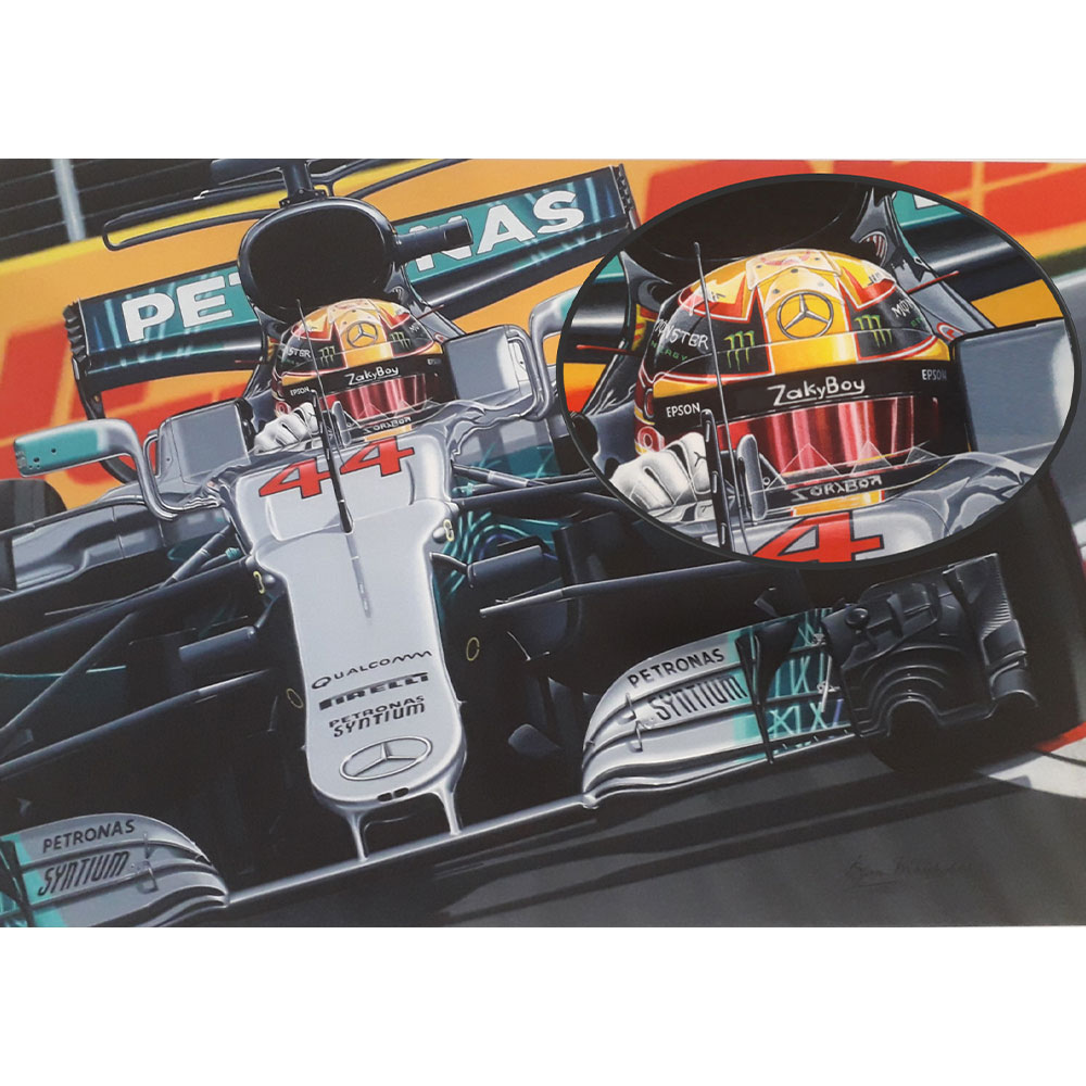 Lewis Hamilton 'Lionheart' Personalise Your Print