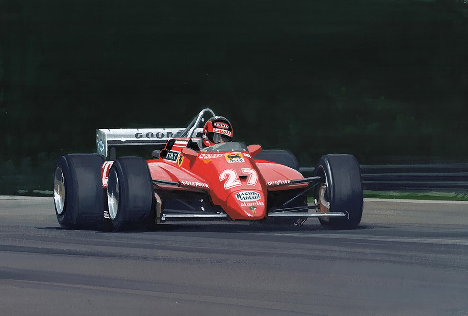 Gilles Villeneuve | Ferrari 126 C2 | Martin Tomlinson | Limited Edition Print