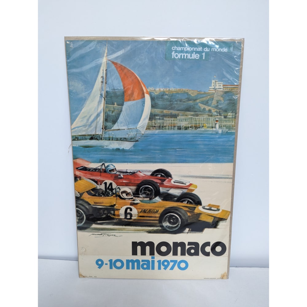 Original Vintage Monaco Grand Prix 1970 Poster