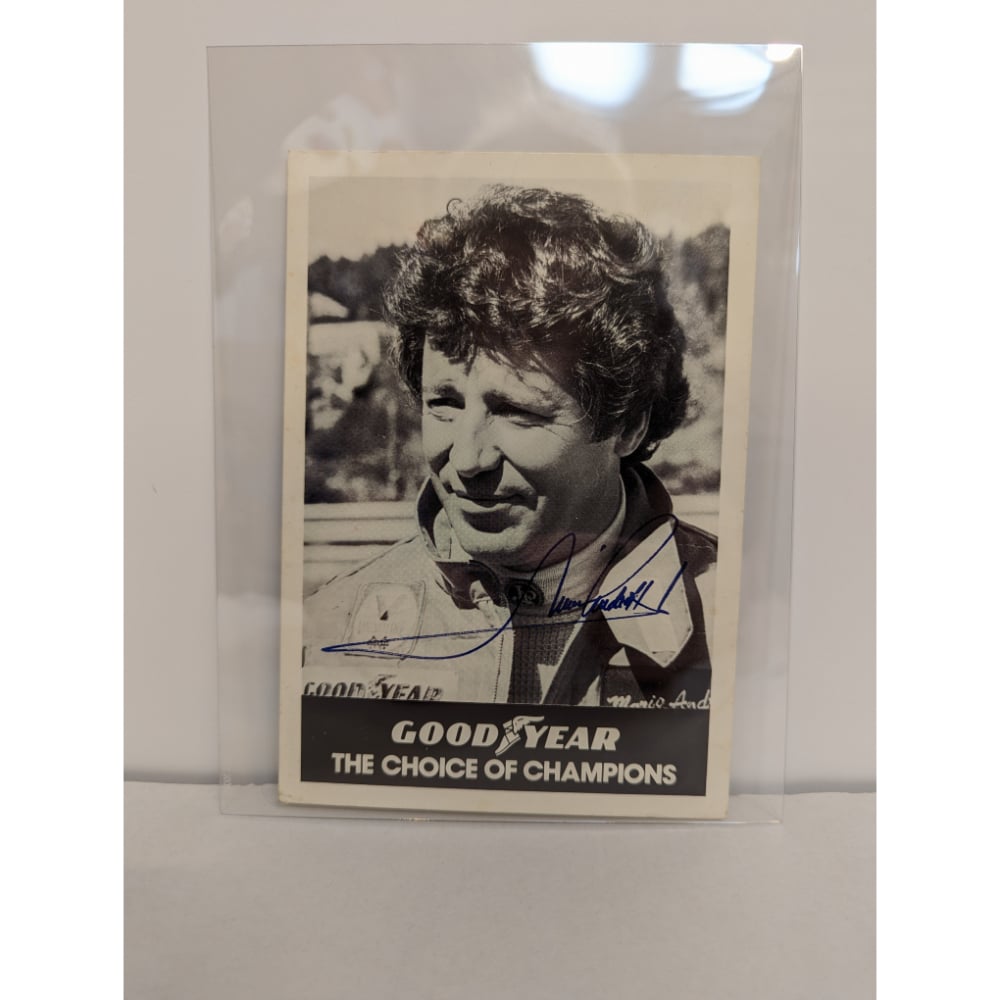 Vintage Signed Mario Andretti Lotus 1978 Photograph