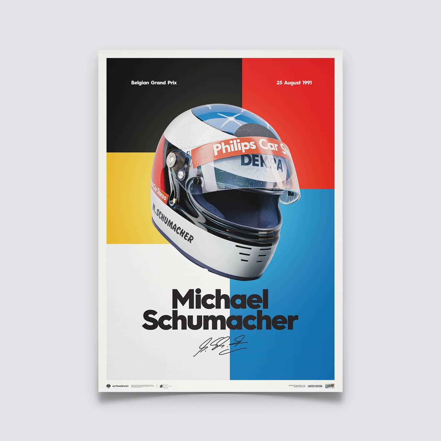 Michael Schumacher - Helmet - 1991 Poster