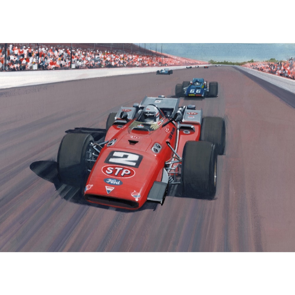 Mario Andretti, Brawner-Ford Hawk, 1969, Indianapolis 500 / Martin Tomlinson / Limited Edition Print