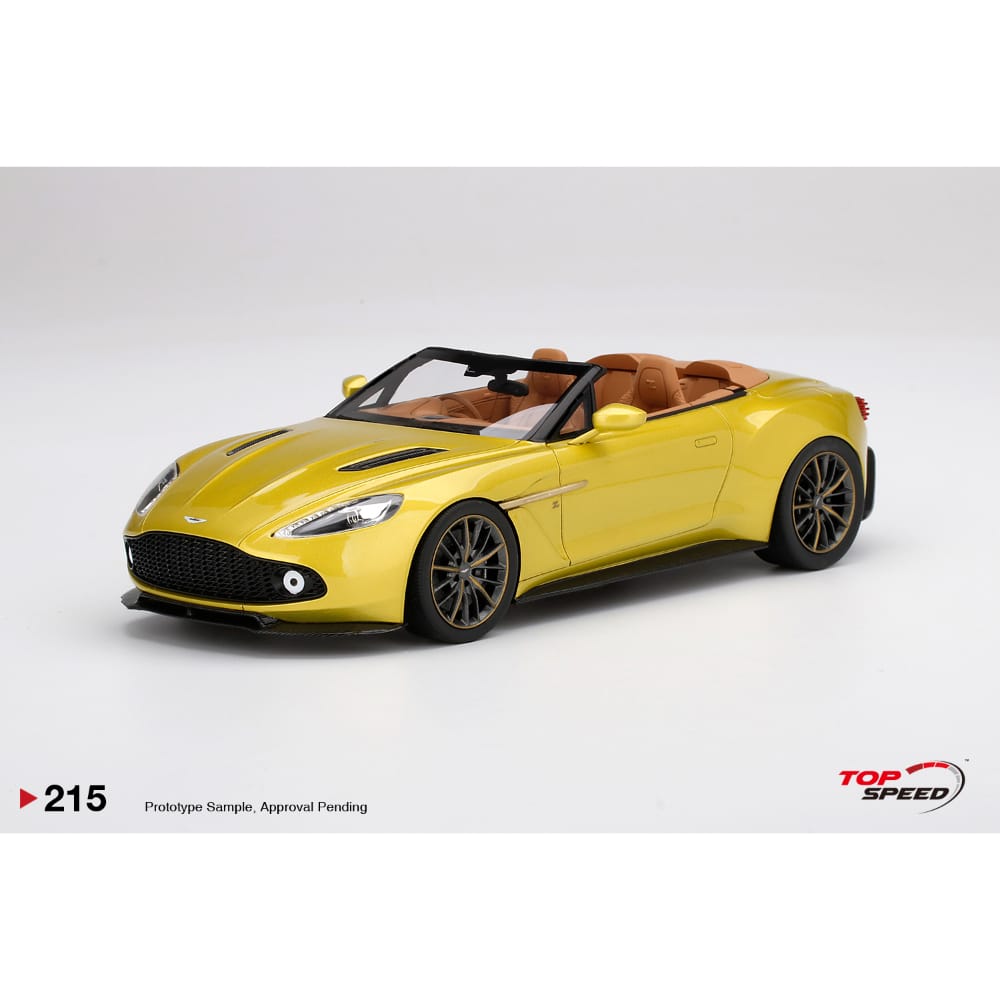 1/18 Scale Aston Martin Vanquish Zagato Volante Cosmopolitan Yellow Model Car