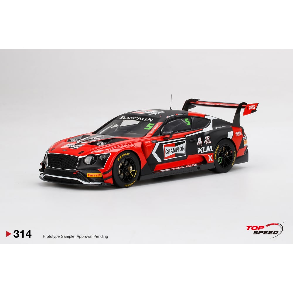 1 18 Scale Bentley Continental GT3 No.5 Champion 2018 Blancpain GT