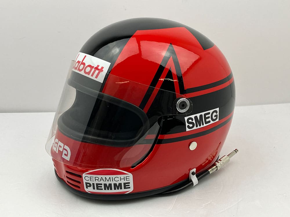 Gilles Villeneuve full size Ferrari display helmet