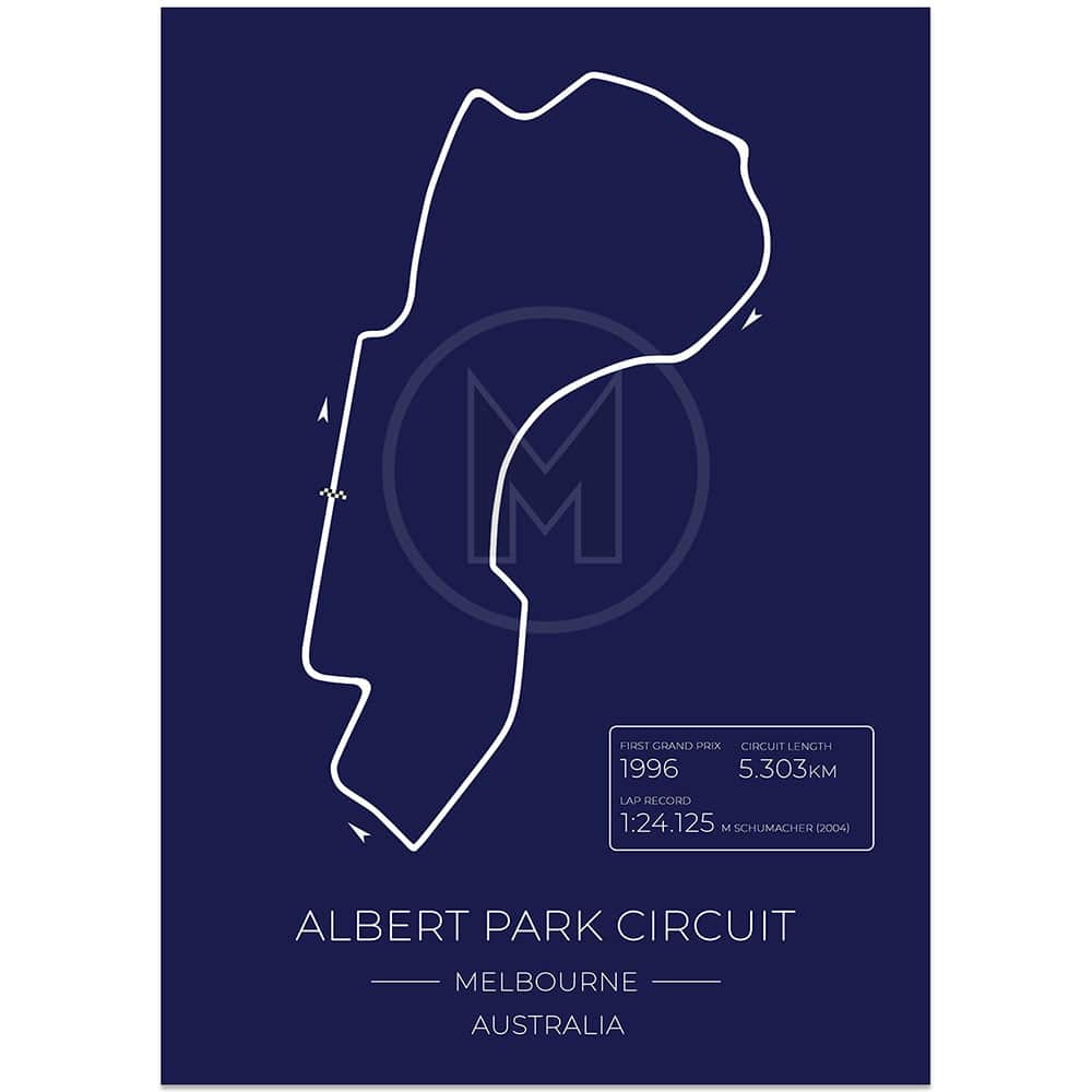 Albert Park Grand Prix Circuit | Australia | Studio 72 Design | Poster