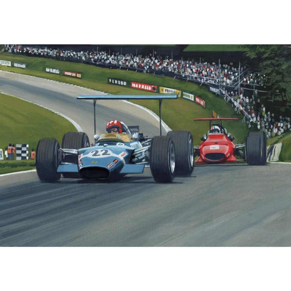 Jo Siffert, Lotus 49, 1968 British GP / Martin Tomlinson / Limited Edition Print