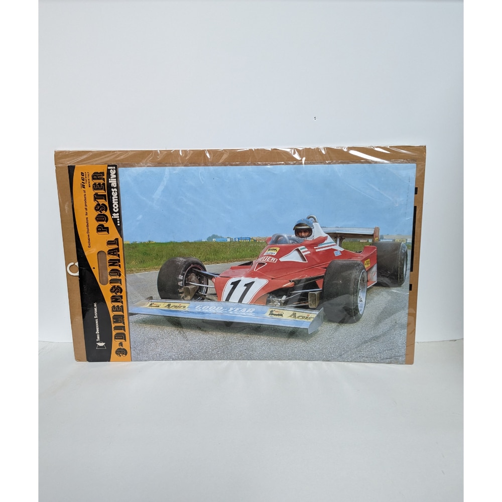 Original Vintage '3D' Ferrari Reutemann 1977 Poster