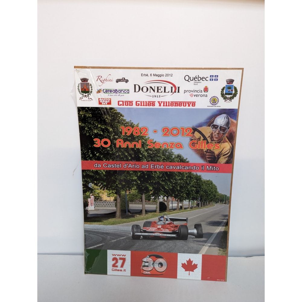 Original Vintage Gilles Villeneuve 30th Anniversary 2012 Poster