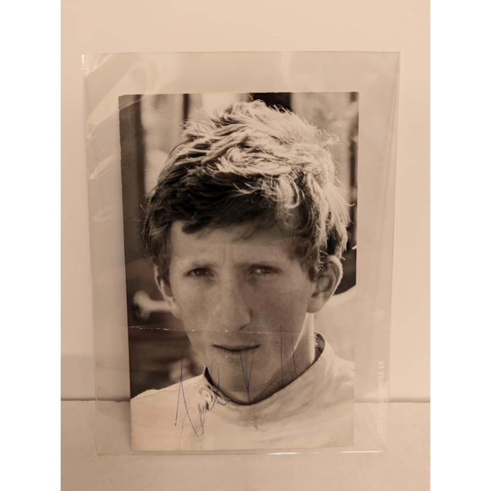 Vintage Signed Jochen Rindt Portrait 1960s Photograph