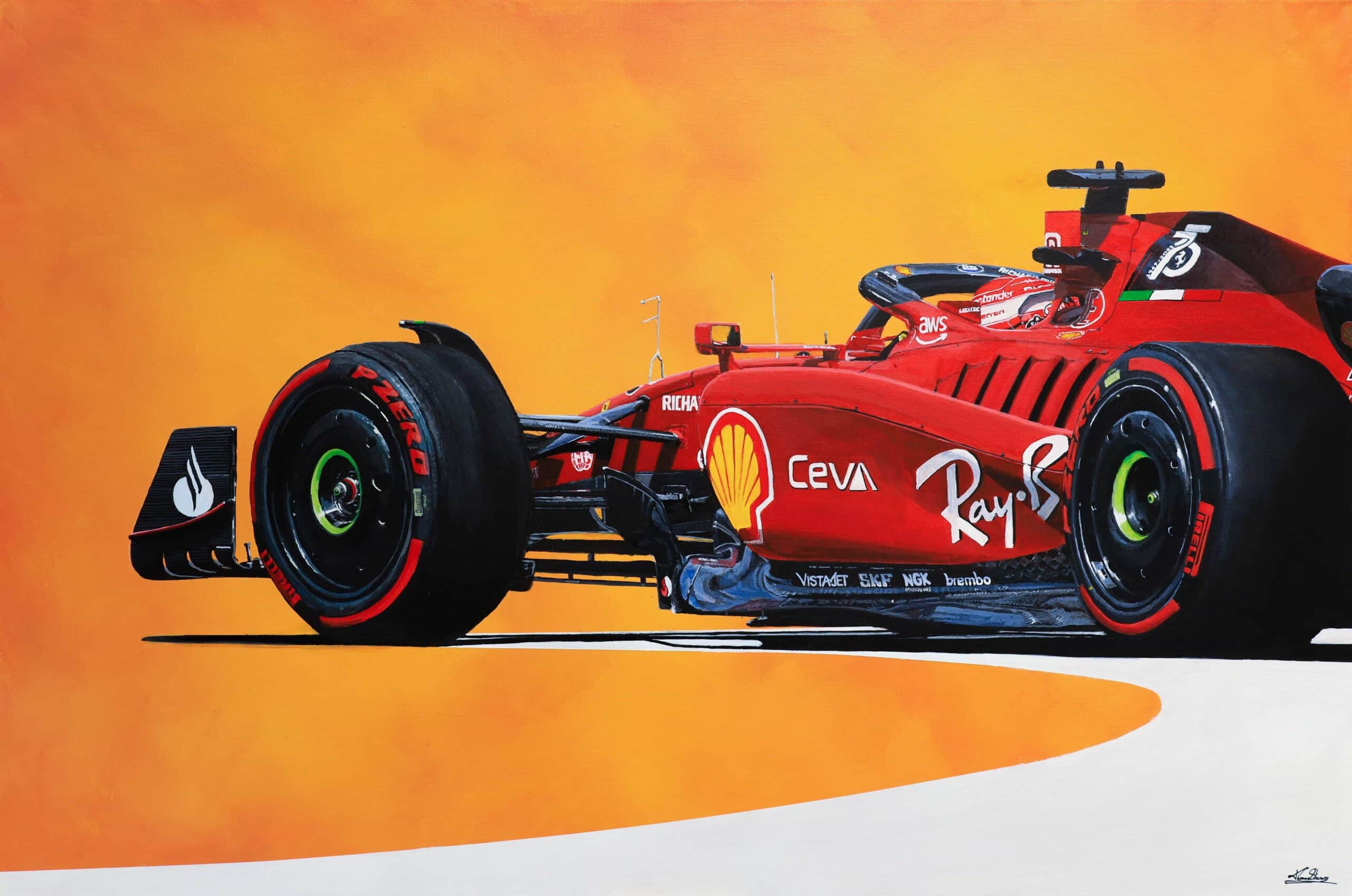 Charles Leclerc - Ferrari - Limited edition print by James Stevens