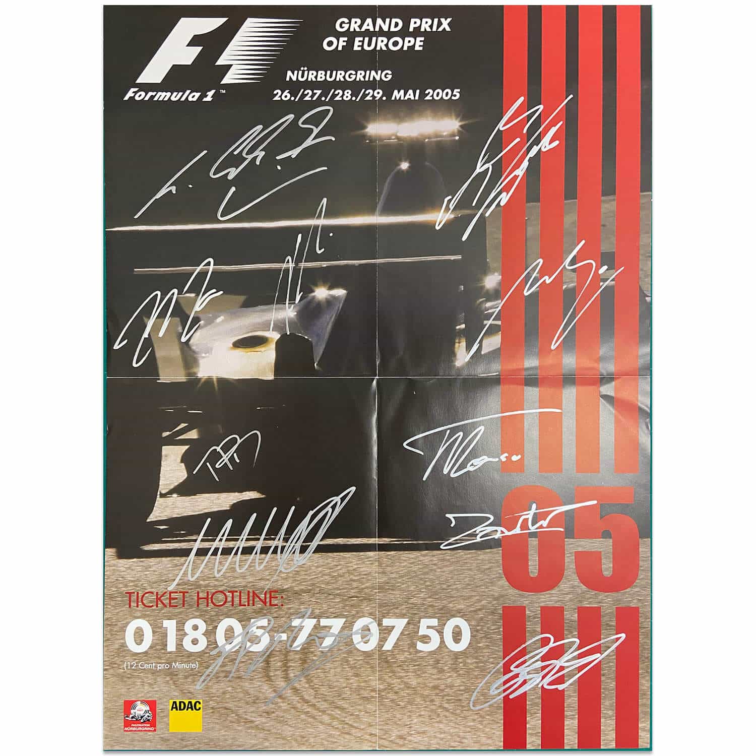 German | Grand Prix of Europe 2005 | Driver Signed Poster