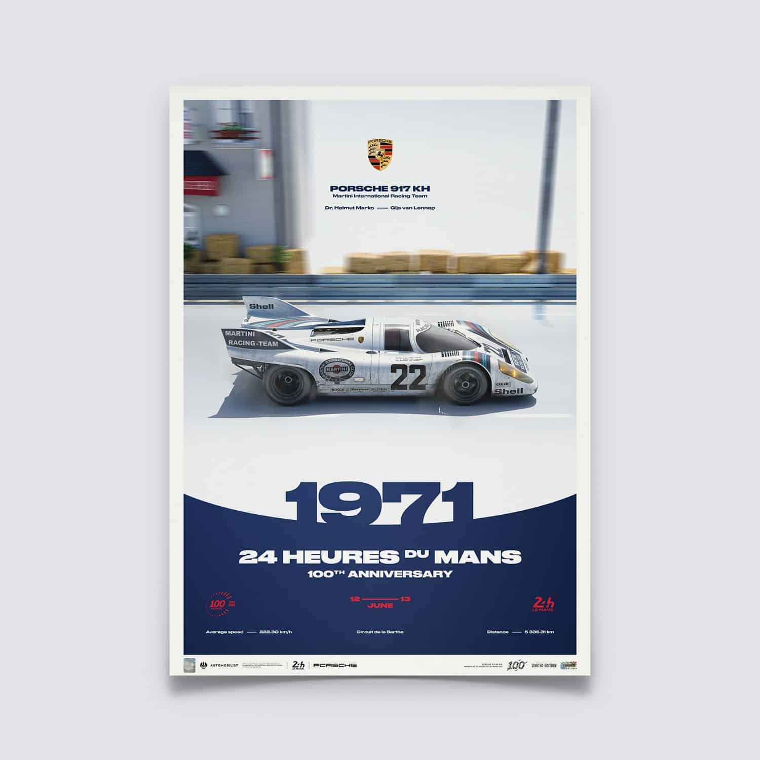 Porsche 917 KH | 24H Le Mans | 100th Anniversary - 1971 Poster