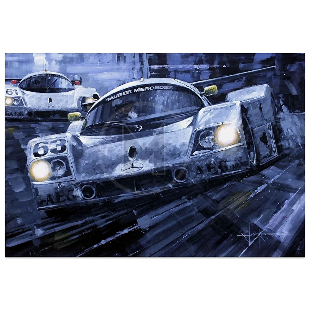 From Silver to Gold | Sauber Mercedes C9 | 1989 Le Mans 24H | John Ketchell | Original Artwork