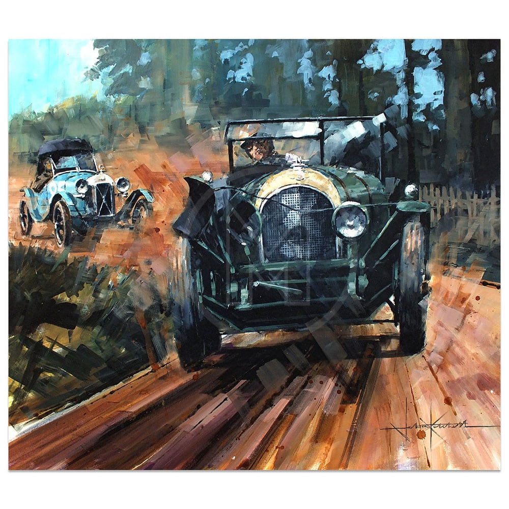 Old Number 7 | Bentley | 1927 Le Mans 24H | John Ketchell | Original Artwork