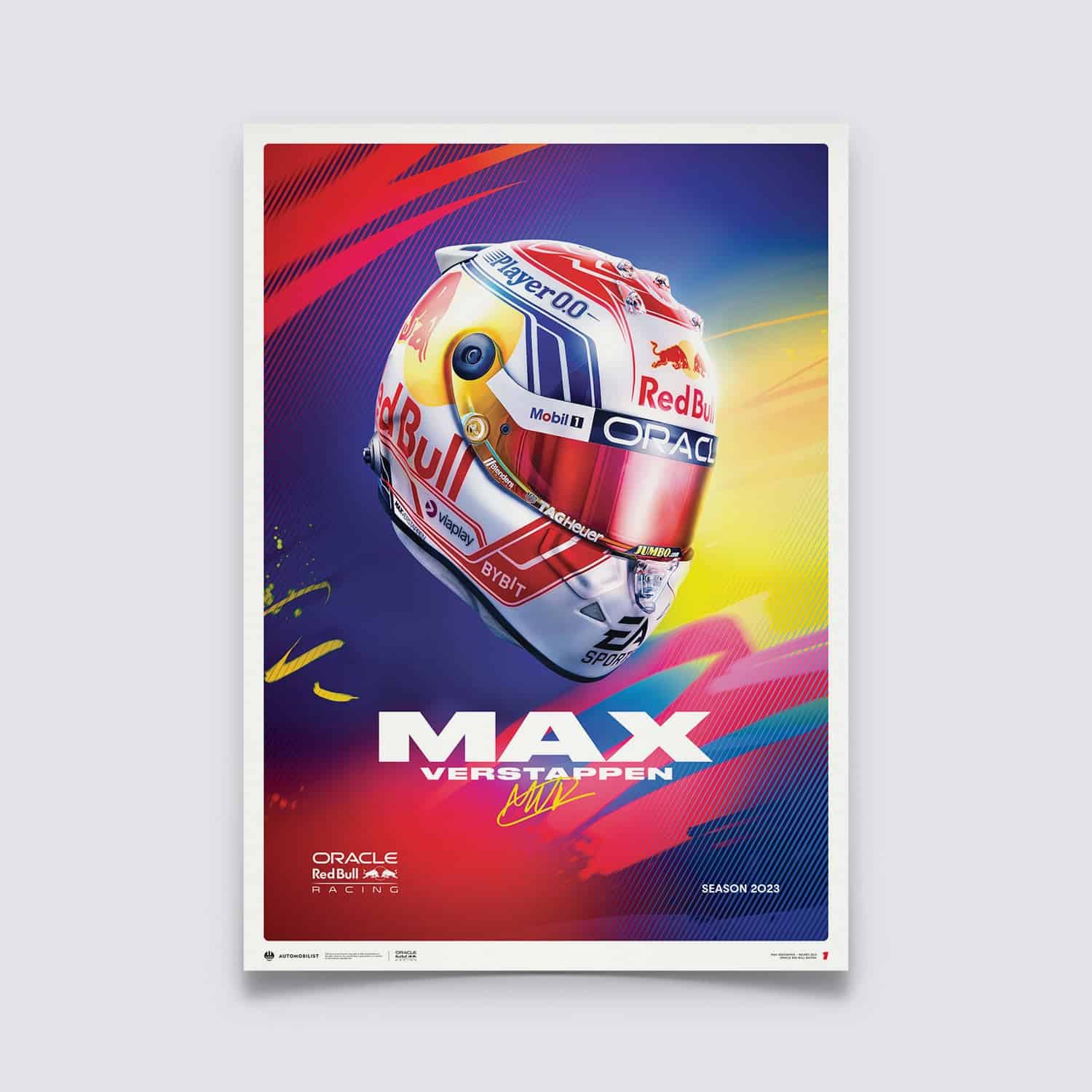 Oracle Red Bull Racing - Max Verstappen - Helmet - 2023 Poster