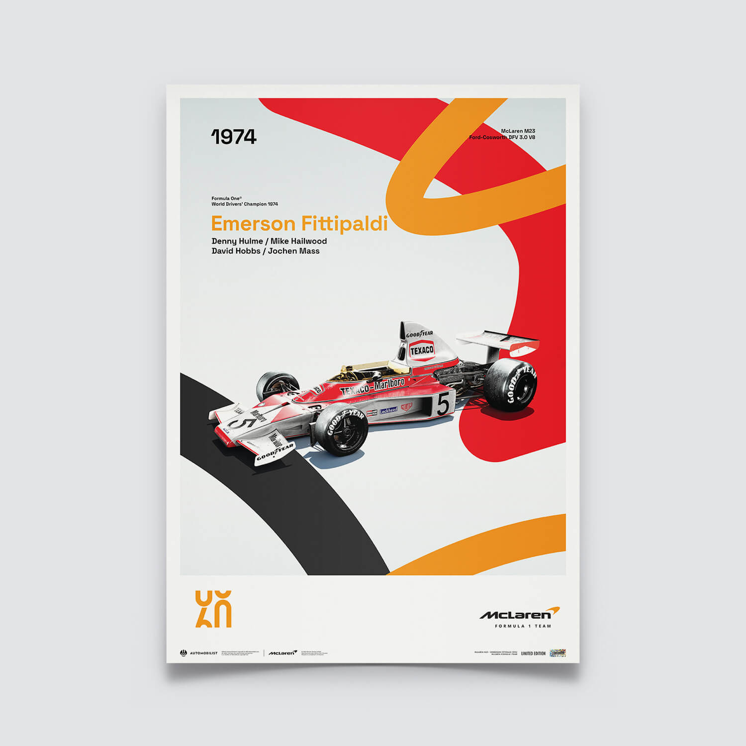 McLaren Racing - M23 - 60th Anniversary - 1974 Poster