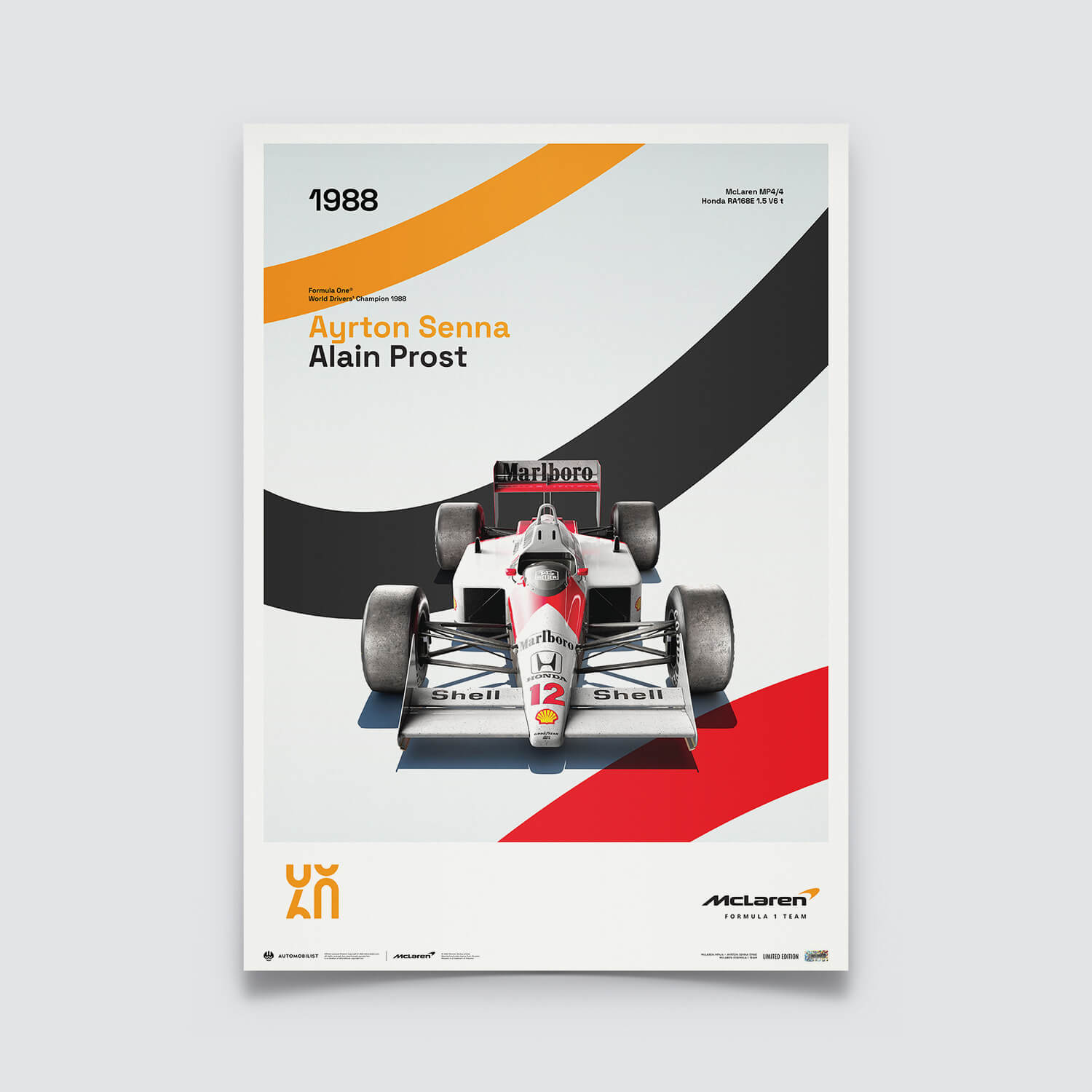 Ayrton Senna - McLaren Formula 1 Racing - Motosport Poster 2