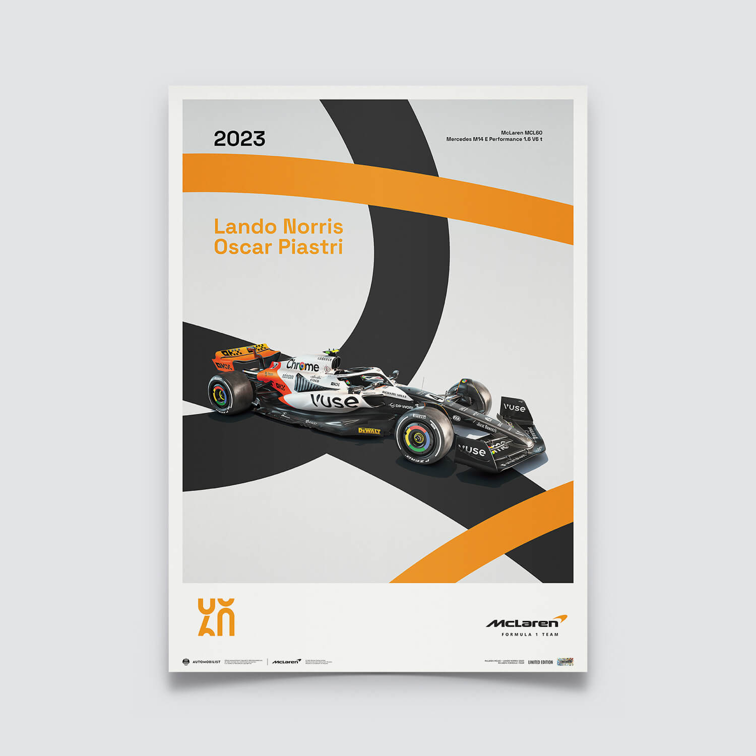 McLaren Racing - MCL60 - 60th Anniversary - 2023 Poster