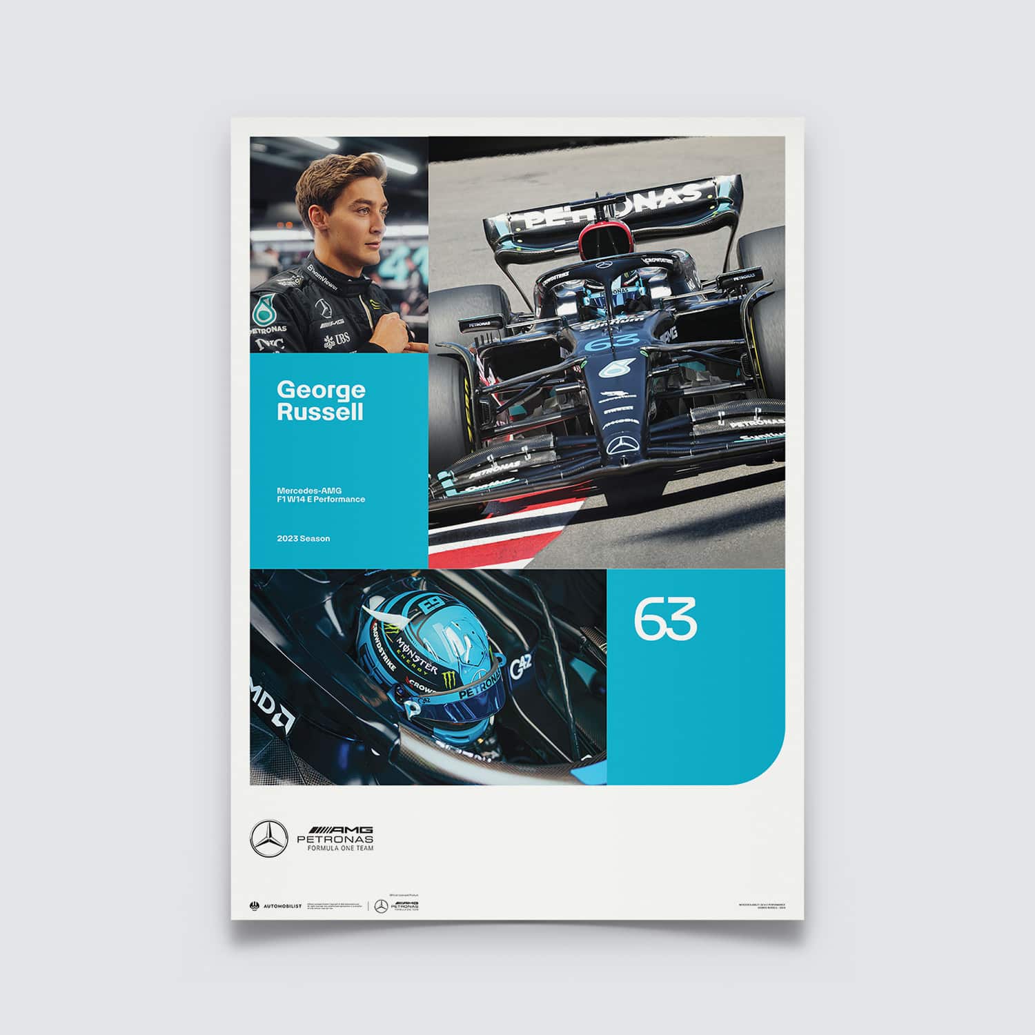 Mercedes-AMG Petronas F1 Team - George Russell - 2023 Poster