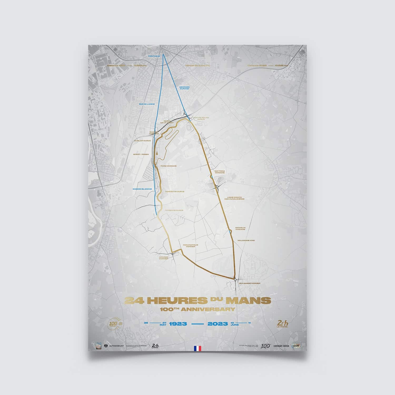 24h Le Mans - L'Évolution du Circuit - 100th Anniversary - 2023 Poster