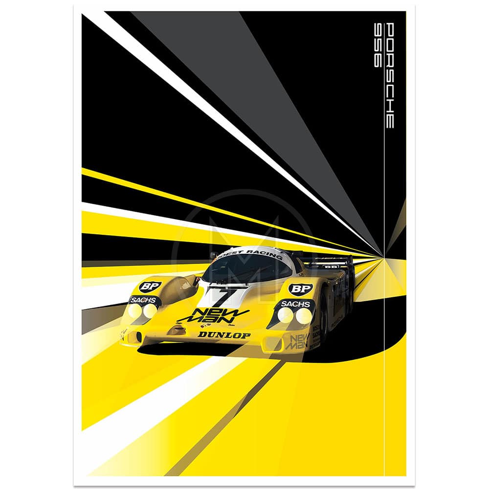 Porsche | 956-117 | NewMan | Art Print | Poster | By Gruppe See