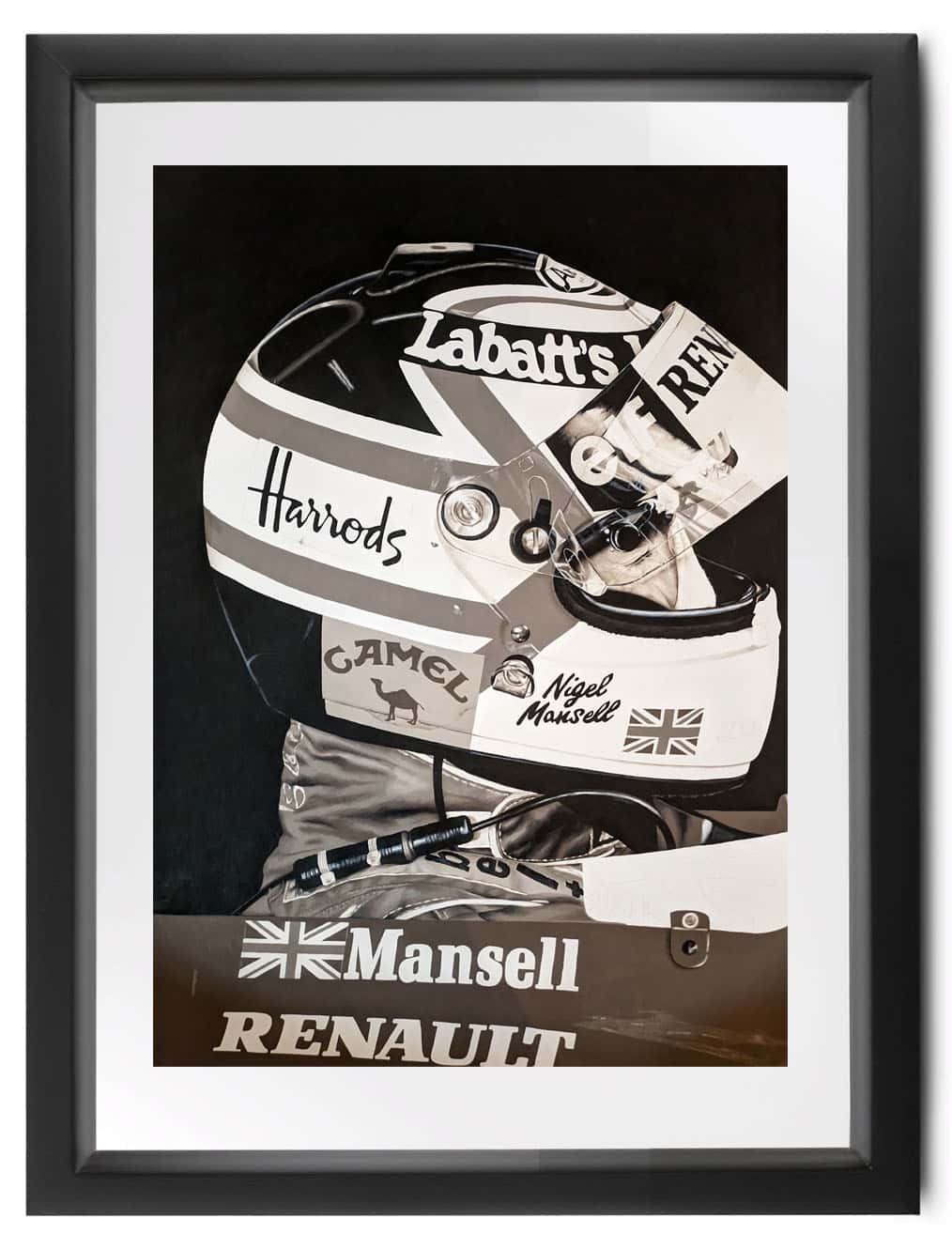 PRE-ORDER: Nigel Mansell signed portrait | Emma Capener