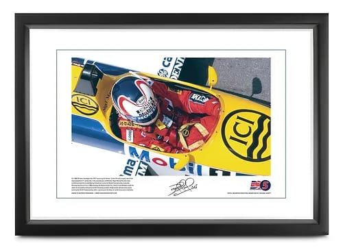 Nigel Mansell Signed Williams FW11 Lithograph