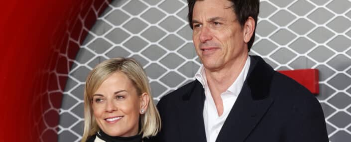 Toto and Susie Wolff at premiere of Ferrari film in 2023