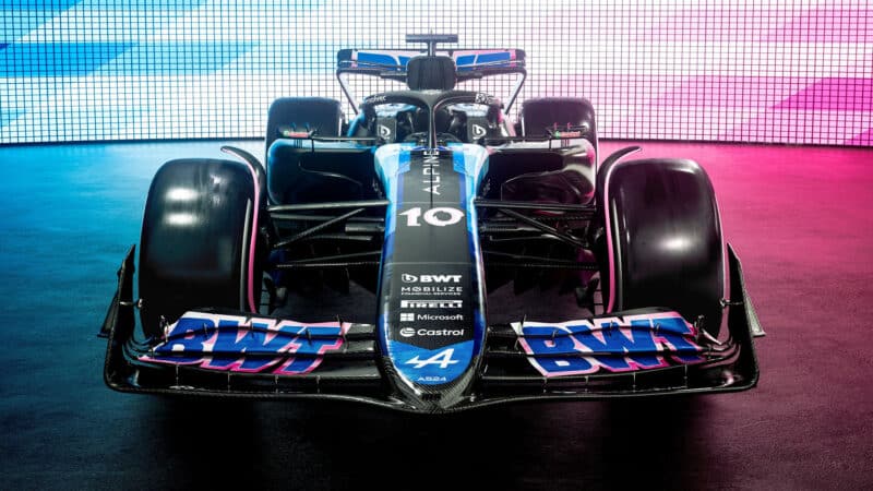 Alpine 2024 F1 car side shot